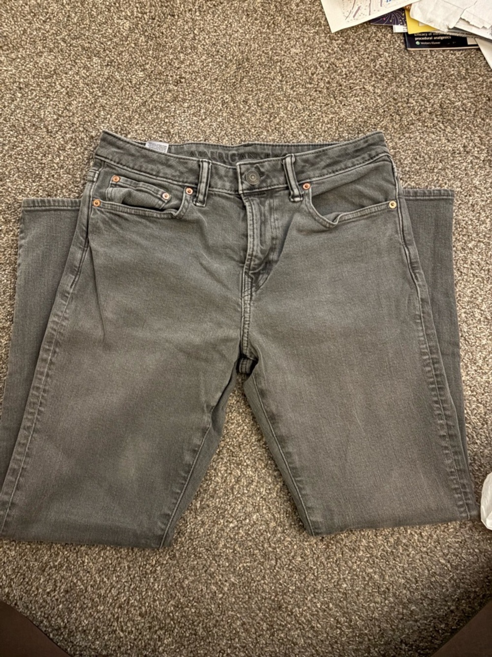 American Eagle Outfitters EasyFlex Washed Gray Jeans